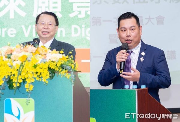 ▲台灣未來願景數位永續聯盟首屆理事長由邱琳濱當選(左)，右為首屆秘書長薛煒立。（圖／聯盟提供）