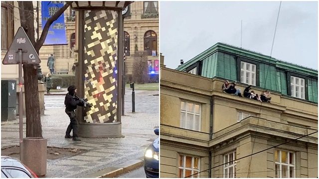 ▲▼捷克首都布拉格21日槍擊案，查理大學（Charles University）一名24歲男大生在校園內開槍，造成至少14人死亡、25人受傷。（圖／路透）