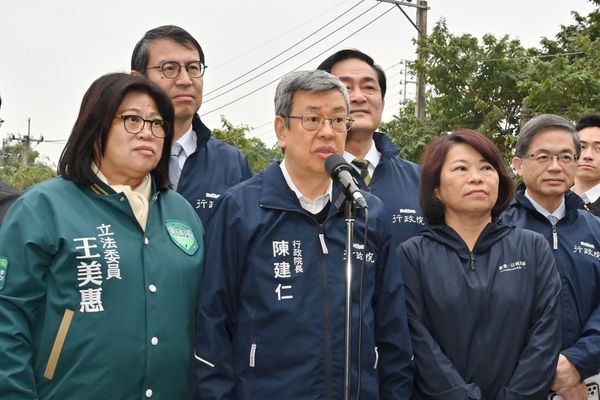 ▲▼行政院長陳建仁視察嘉義市東義路及盧山橋改建工程。（圖／行政院提供）