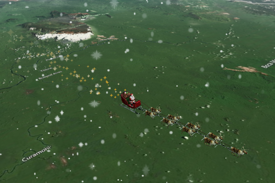 ▲▼             。（圖／翻攝自flightradar24、NORAD Tracks Santa）
