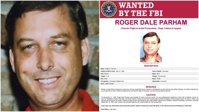 ▲▼帕勒姆（Roger Dale Parham）被指控性侵未成年人後潛逃失蹤，被人用鐵鍊綑住、綁上千斤頂，沉入湖底身亡。（左圖／翻攝肯塔基州州警；右圖／翻攝美國聯邦調查局）