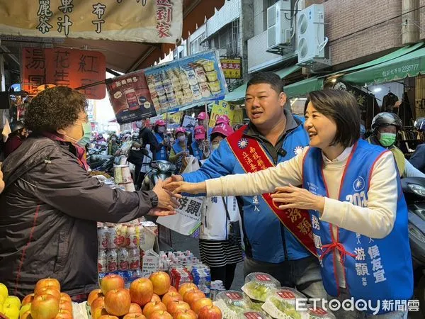 ▲國民黨立委王鴻薇赴南投縣為第二選區立委候選人游顥輔選。（圖／游顥競選團隊提供，下同）