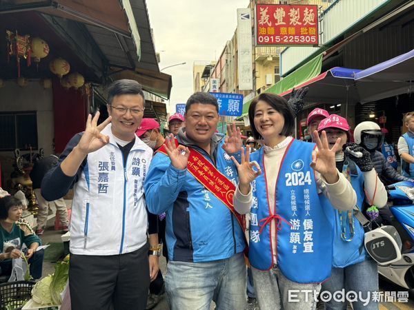 ▲國民黨立委傅崐萁、王鴻薇赴南投縣為第二選區立委候選人游顥輔選。（圖／游顥競選團隊提供）