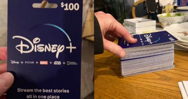 為了孫子想到迪士尼玩，阿公阿嬤自掏腰包花了30萬台幣買了「迪士尼禮物卡」，沒想到竟搞了一個烏龍。（圖／翻攝TikTok／＠aofthecoast）