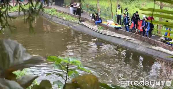 ▲▼             苗栗露營區父子在釣魚池溺水。（圖／記者蔡文淵翻攝）