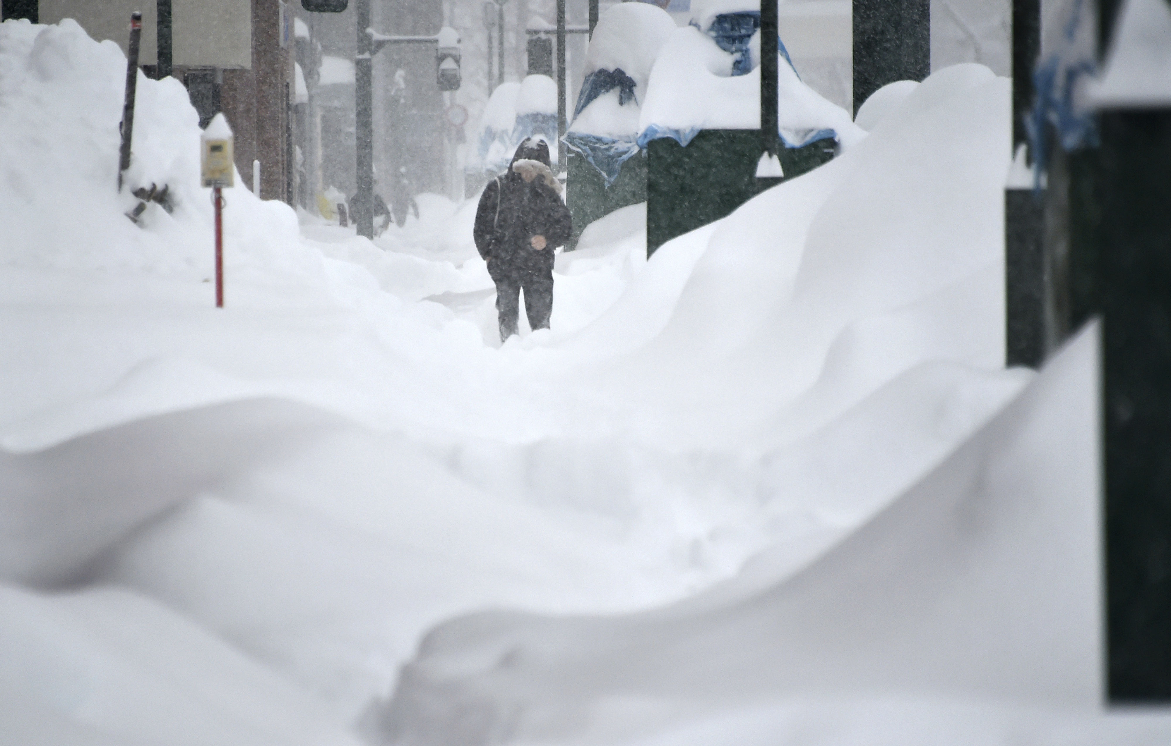 ▲▼北海道下雪,日本下雪。（圖／達志影像／美聯社）