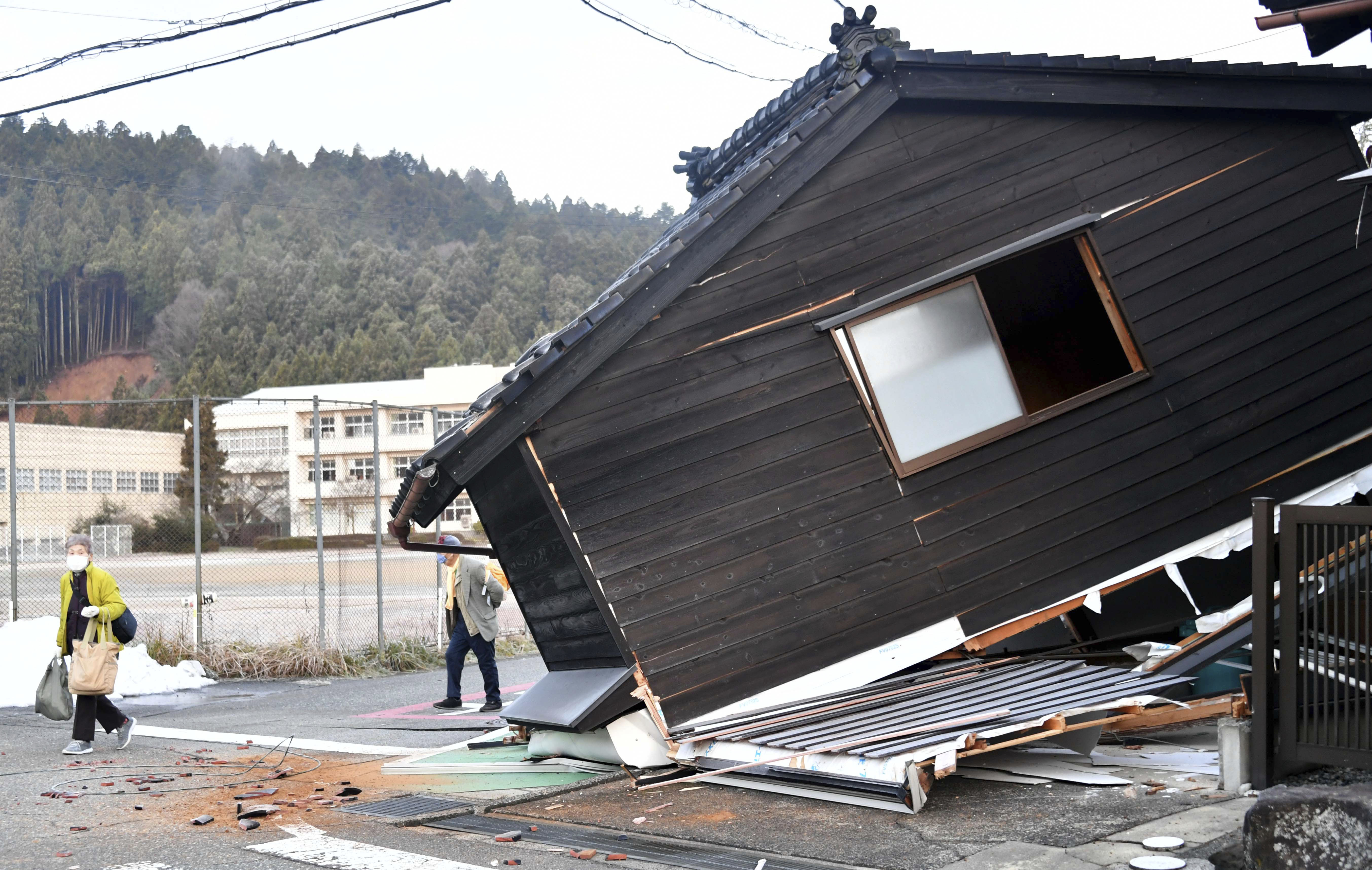 ▲▼日本能登半島石川縣7.6大地震 。（圖／達志影像／美聯社）