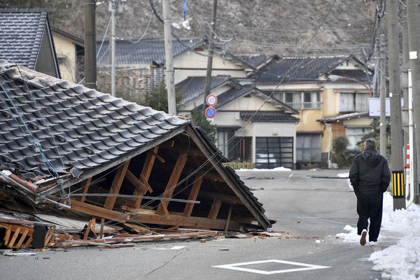 ▲▼日本能登半島石川縣7.6大地震 。（圖／達志影像／美聯社）