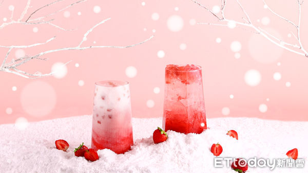 ▲▼料杯杯最新「草莓粉雪」系列。（圖／料杯杯提供）