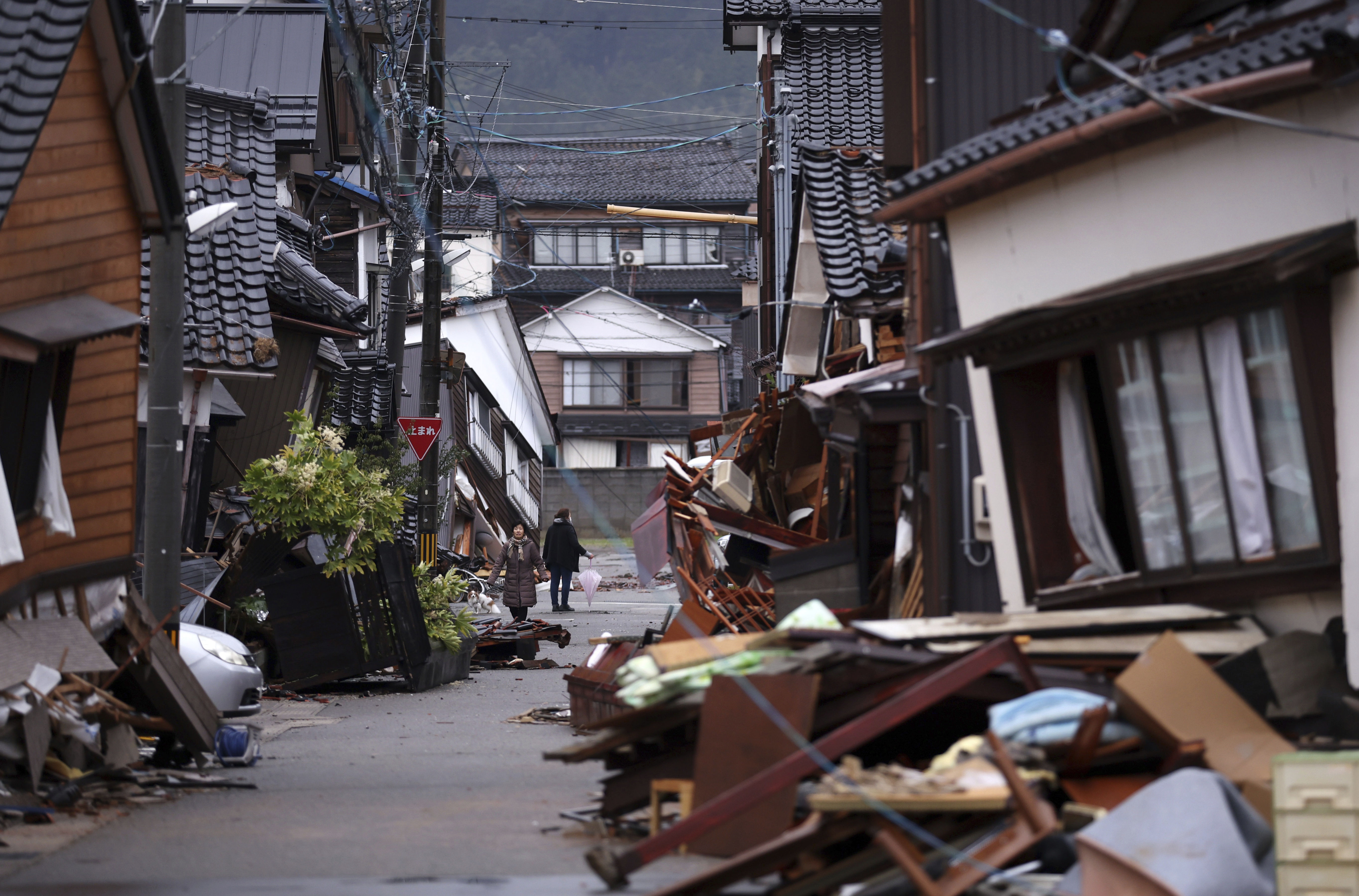 ▲▼日本石川縣能登地區地震增至62死。（圖／達志影像／美聯社）