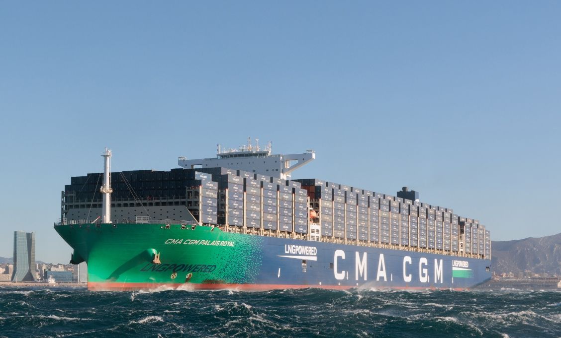 ▲法國達飛海運集團（CMA CGM）。（圖／取自達飛X）