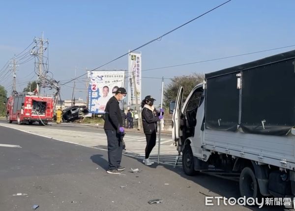 ▲雲林死亡車禍。（圖／記者蔡佩旻攝）