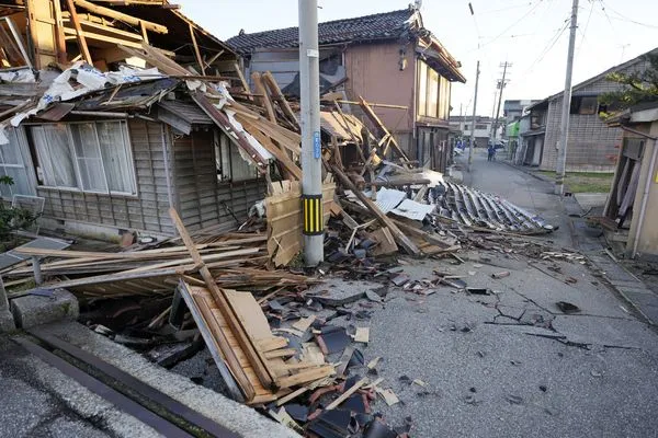 ▲▼日本石川縣1日發生規模7.6大地震 。（圖／達志影像／美聯社）