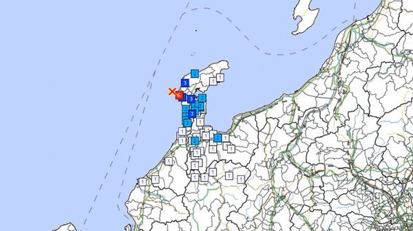 ▲▼日本石川縣深夜又地震「震度6」深度僅10公里。（圖／翻攝自日本氣象廳）