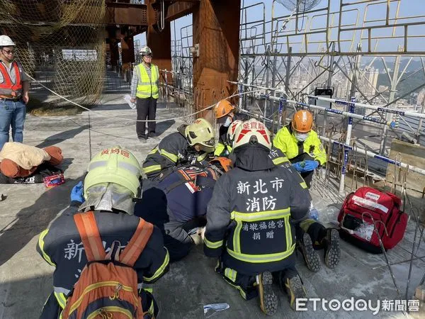 ▲盧男執行高樓防護網不慎墜落，送醫急救仍宣告不治。（圖／記者陸運陞翻攝）