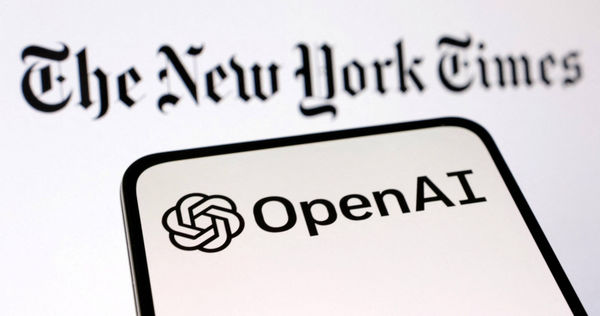 《紐約時報》於2023年底指控OpenAI未經同意濫用自家報導內容來訓練AI。（圖／達志／路透社）