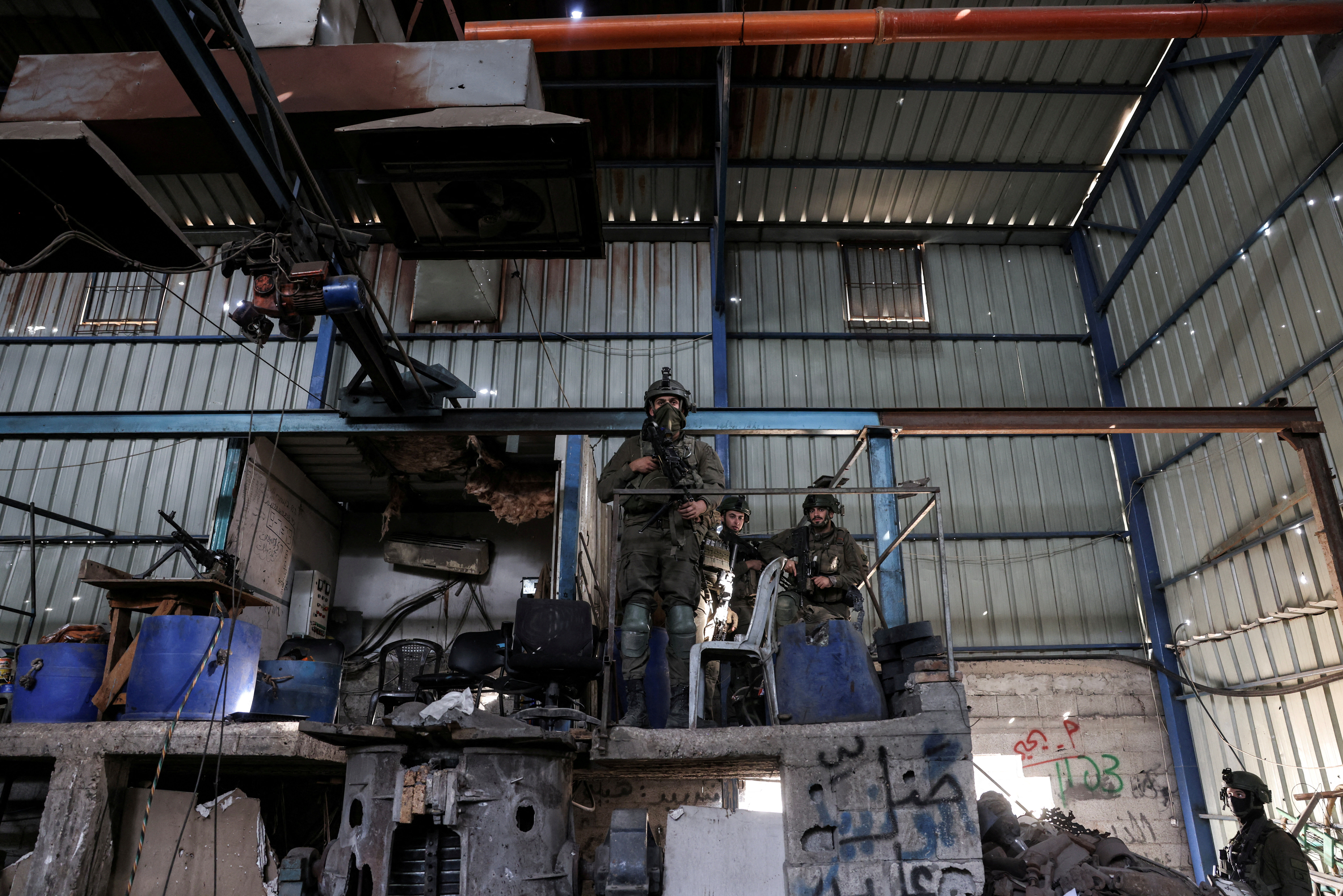 ▲▼以色列軍隊在加薩走廊中部發現哈瑪斯大型火箭製造工廠。（圖／路透）