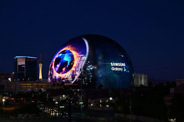 ▲拉斯維加斯Sphere巨型球體螢幕。（圖／三星）