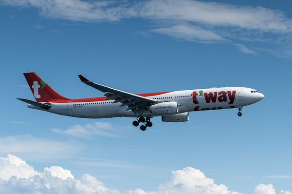 ▲▼南韓廉航德威航空（T`way Airlines）。（圖／翻攝自官方粉專）