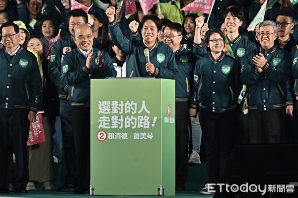 ▲▼112民進黨選前之夜，總統候選人賴清德致詞。（圖／記者李毓康攝）