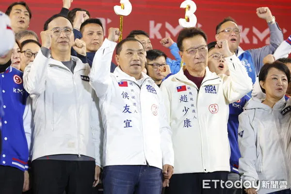 ▲▼2024侯友宜選前之夜，盧秀燕、朱立倫、趙少康。（圖／記者湯興漢攝）