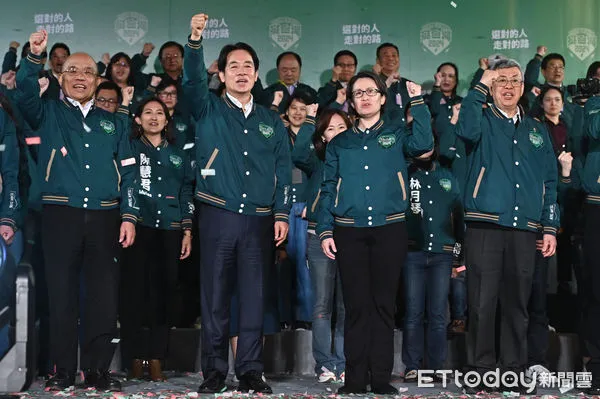 ▲賴蕭配宣布當選。（圖／記者李毓康攝）