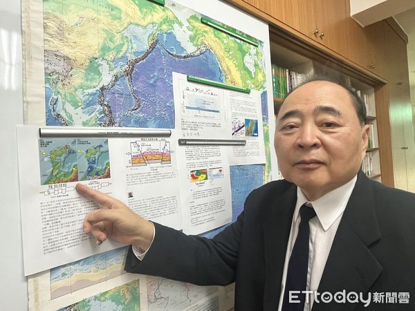 ▲▼前中央氣象局地震中心主任郭鎧紋指出，日本學界普遍認為能登半島7.6強震為溫泉型地震，台灣也曾發生過溫泉型地震，1867年的基隆外海強震可能就是溫泉型地震。（圖／記者許敏溶攝）