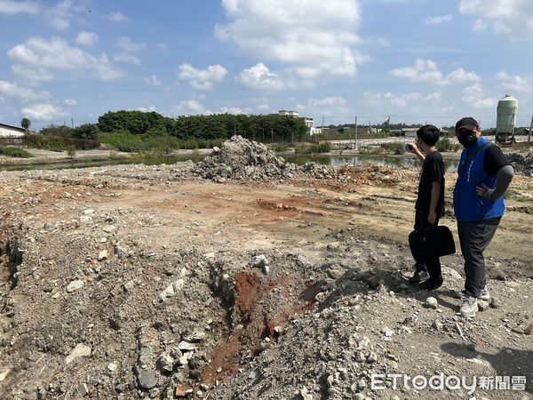 ▲雲林檢警耗時一年朔源追緝，破獲營建廢棄物非法集團，循線查出13鄉鎮、超過25筆土地遭廢棄物之堆置、回填，危害重大；土資場及工程公司逃漏稅數百萬。（圖／記者蔡佩旻翻攝）