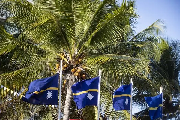 ▲▼太平洋島國諾魯（Republic of Nauru）國旗。（圖／達志影像／美聯社）