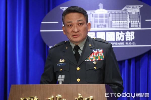 ▲參謀本部軍事訓練處長劉慎謨少將回應媒體提問。（圖／記者林敬旻攝）