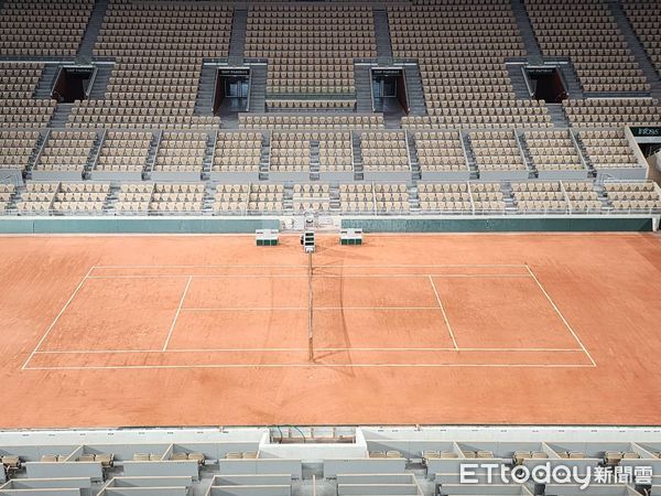▲巴黎奧運網球賽在法網主球場羅蘭加洛斯球場（Stade de Roland Garros）             。（圖／記者歐建智攝）
