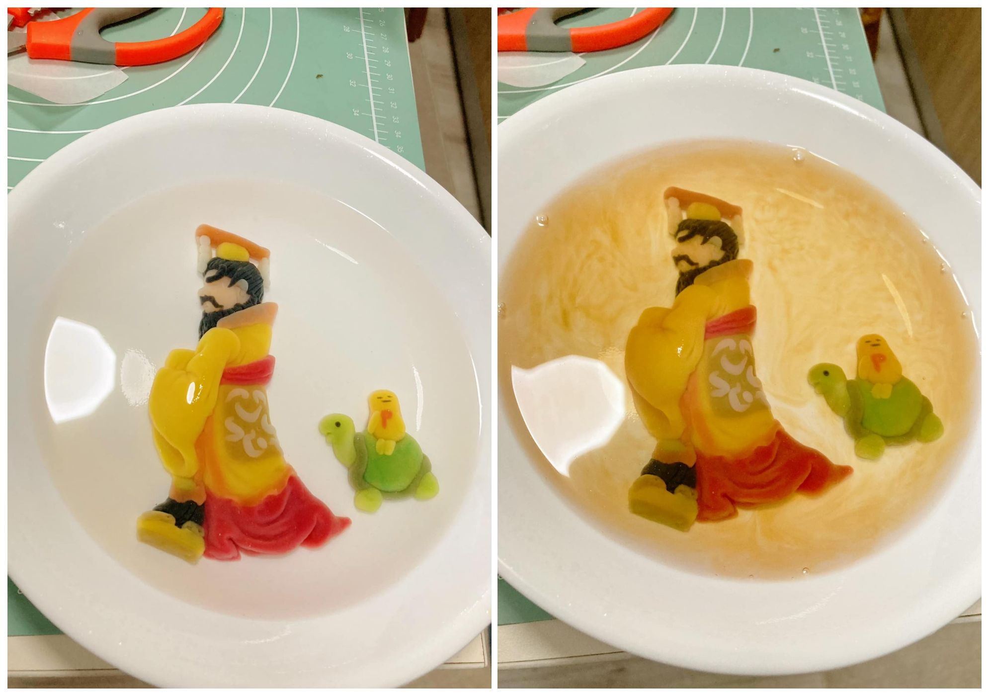 ▲▼藝術家邱俊彥親手製作《絕命毒師》套餐，用琥珀糖呈現「冰毒」讓網友暴動。他也曾跟上時事製作《帝王湯圓》讓網友狂讚。（圖／邱俊彥提供／Facebook：白麵書生饅不講理）