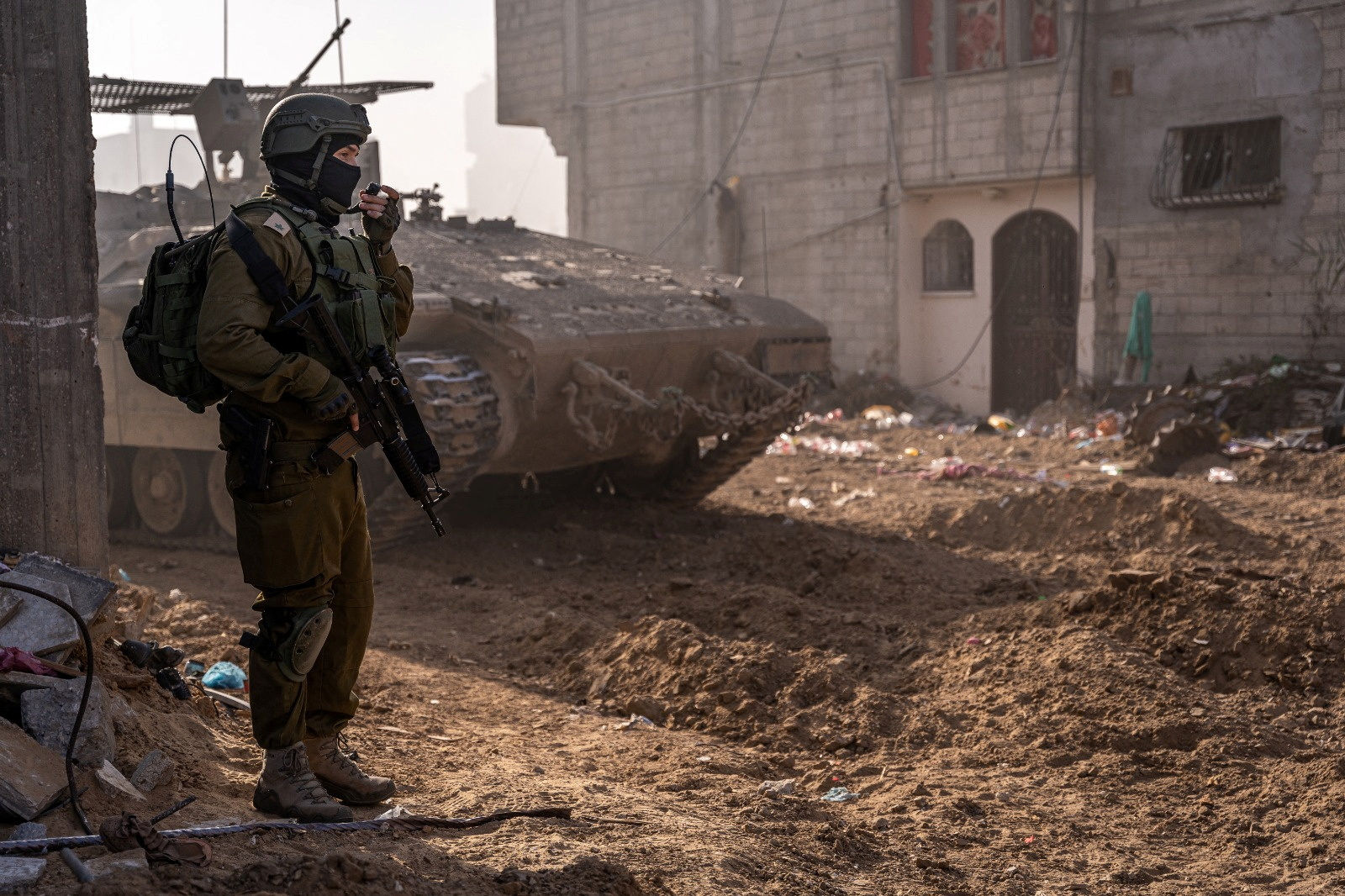 ▲以色列士兵在加薩走廊執行任務。（圖／路透）