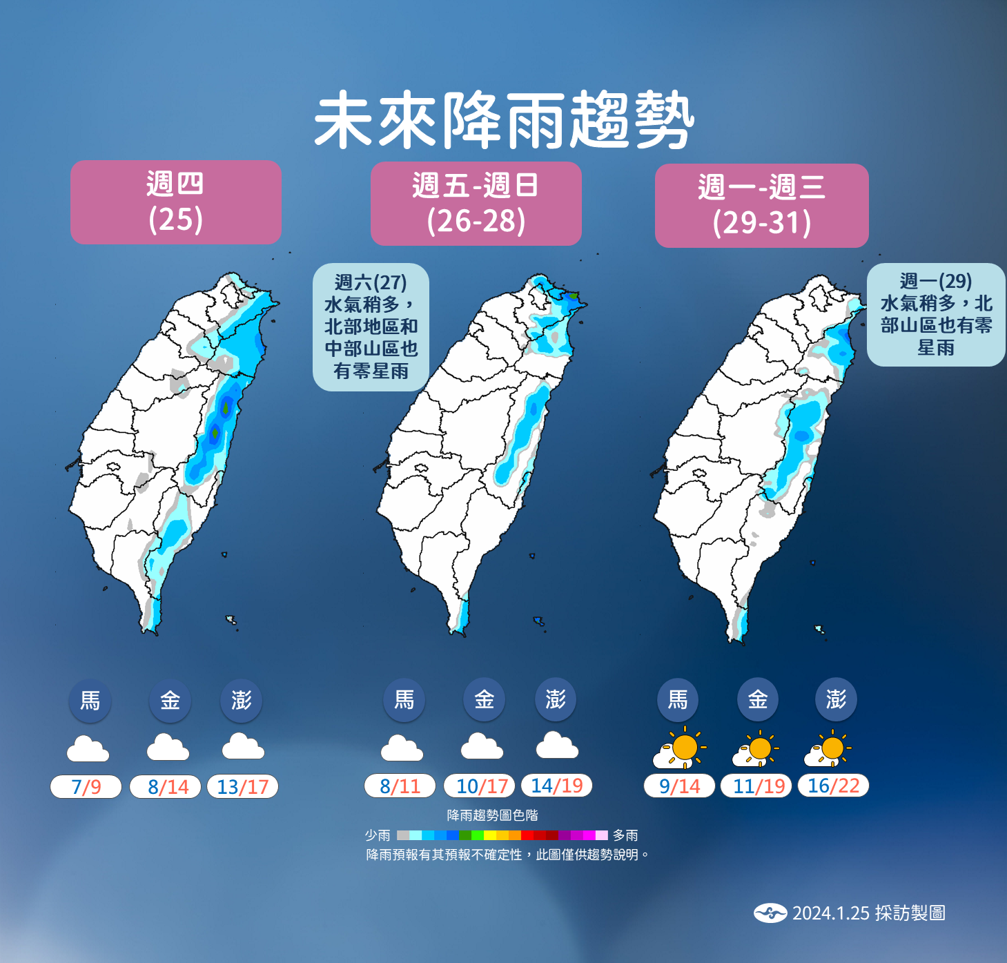 ▲▼天氣趨勢。（圖／氣象署）