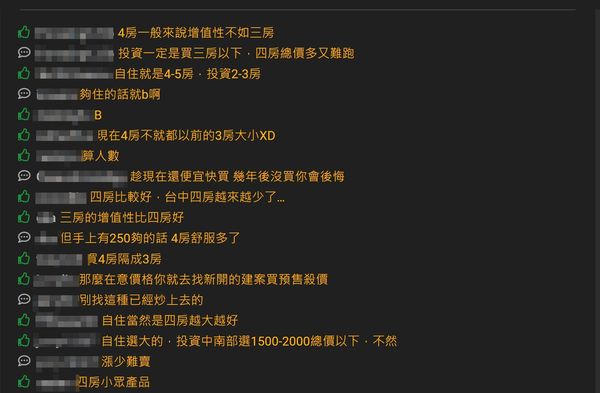 ▲▼近期有網友詢問，同樓層3、4房該如何選擇？（圖／翻攝自Ptt）