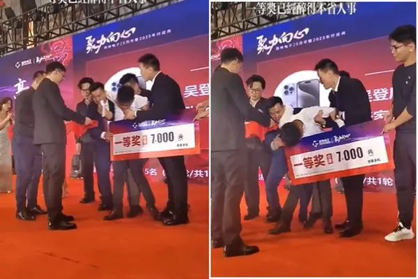 驚！尾牙抽獎他幸運獲一等獎　全場看他「被撿屍」