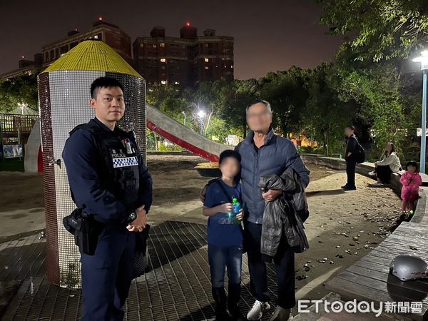 ▲李翁帶孫子去公園遊玩迷失，警方用大聲公協尋。（圖／記者陸運陞翻攝）
