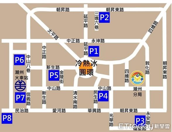 ▲春節期間，潮州警方提供台一線替代道路            。（圖／記者陳崑福翻攝）