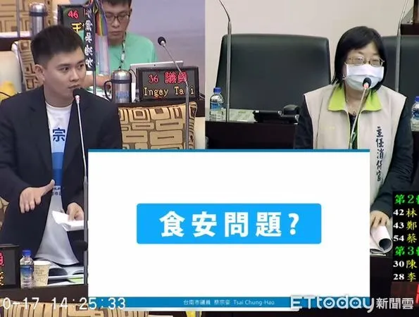 ▲台南市議員蔡宗豪表示，台糖「安心豚」含瘦肉精打臉綠營烏龍護航，市府應公開稽查資料，讓市民吃得安心。（圖／記者林東良翻攝，下同）