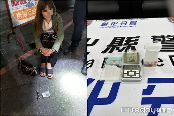 ▲▼彰化女騎電動車紅燈左轉，遭警攔查意外搜出大麻。（圖／記者唐詠絮翻攝）