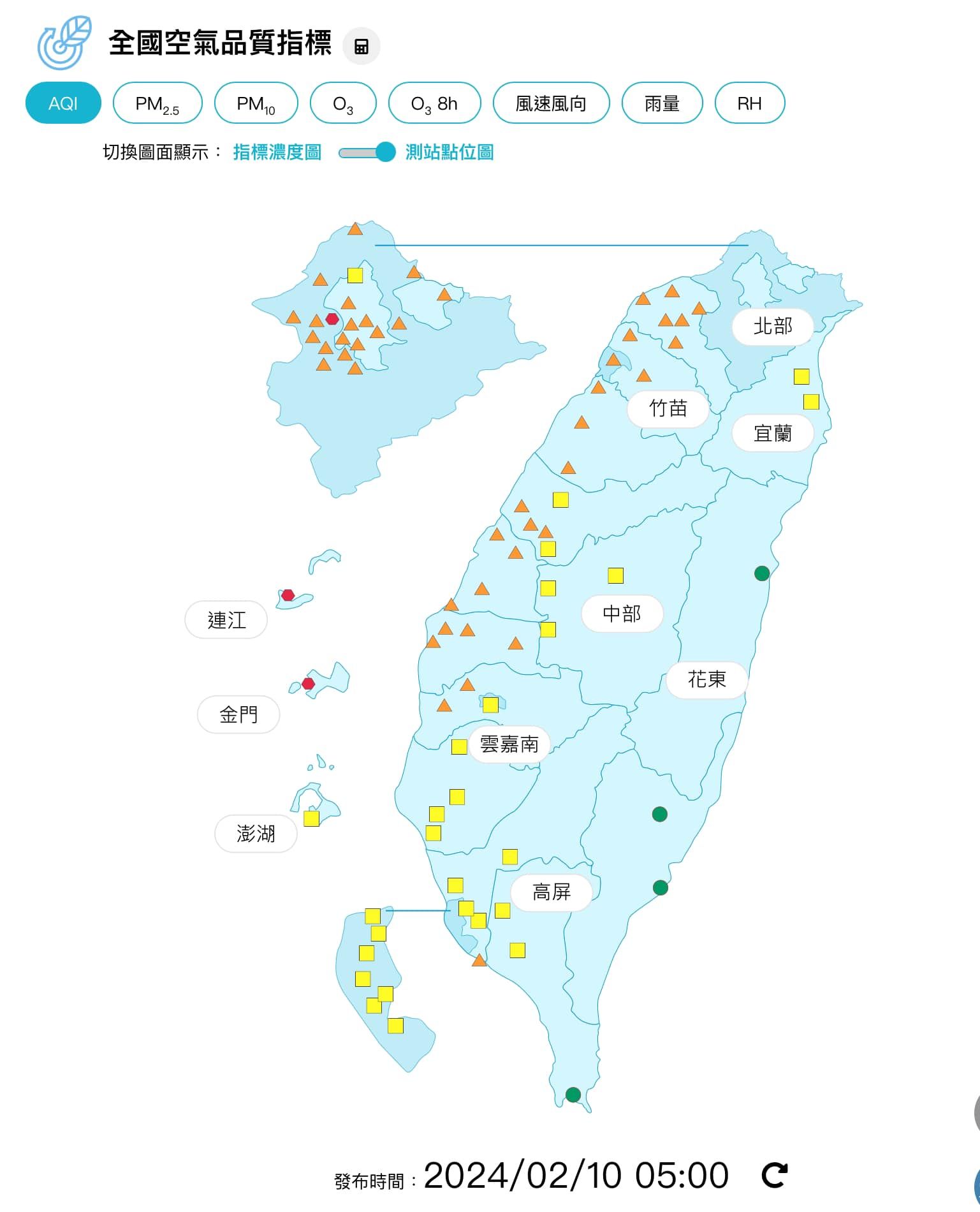 ▲▼今日西半部空氣品質轉差。（圖／彭啟明）