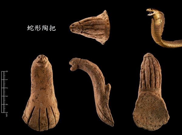 ▲▼清大考古發現蛇形陶把 推估距今4000年前。（圖／翻攝清大考古粉絲團）