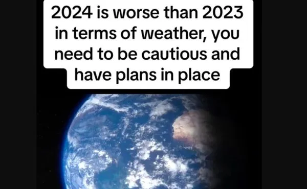 ▲▼一名自稱為時空旅人的網友聲稱2024年的自然災害將比2023年更糟。（圖／翻攝自TikTok）