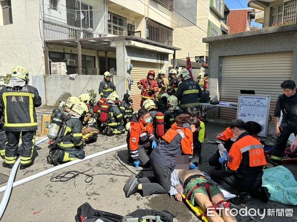 ▲▼竹北火警 。（圖／記者陳凱力翻攝）