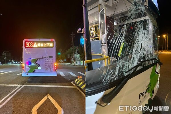 ▲▼             台中龍井公車撞死行人。（圖／記者鄧木卿翻攝）