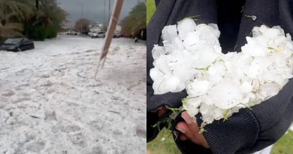 杜拜罕見下「冰雹」！沙國極端氣候引洪水　政府命令民眾遠距辦公