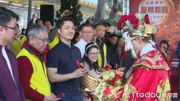 ▲蔣萬安光華商場數位新天地發展協會 新春開工典禮▼             。（圖／記者鄭遠龍攝）