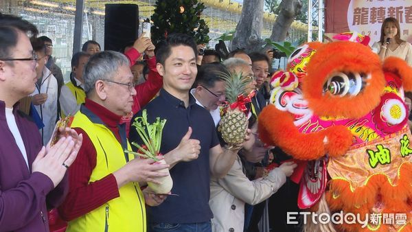 ▲蔣萬安光華商場數位新天地發展協會 新春開工典禮▼             。（圖／記者鄭遠龍攝）