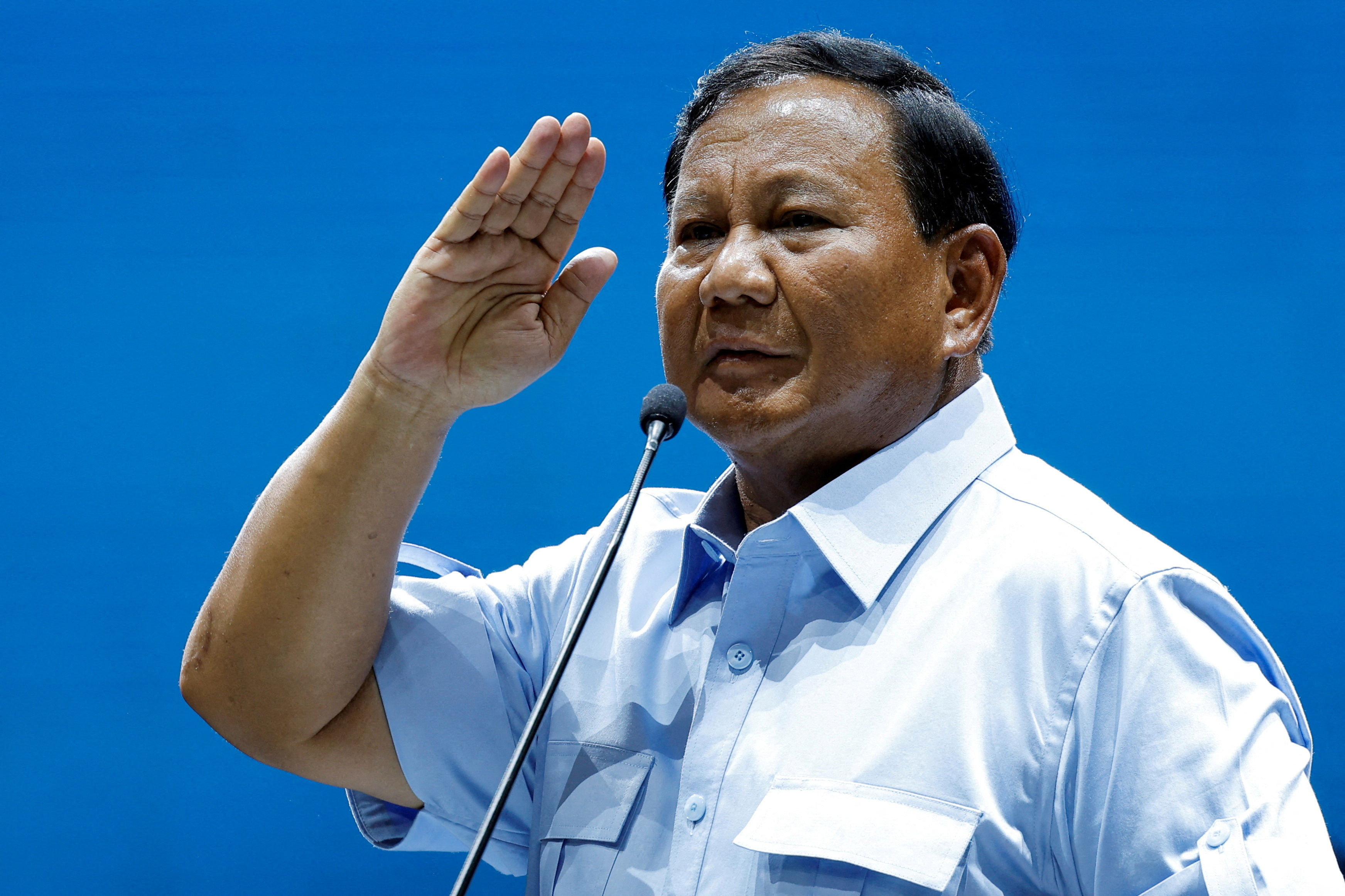 ▲▼印尼總統候選人、國防部長普拉伯沃（Prabowo Subianto）。（圖／路透）