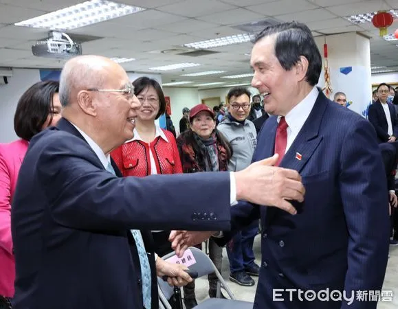 ▲▼朱立倫 馬英九 吳伯雄 國民黨113年春節團拜。（圖／記者屠惠剛攝）